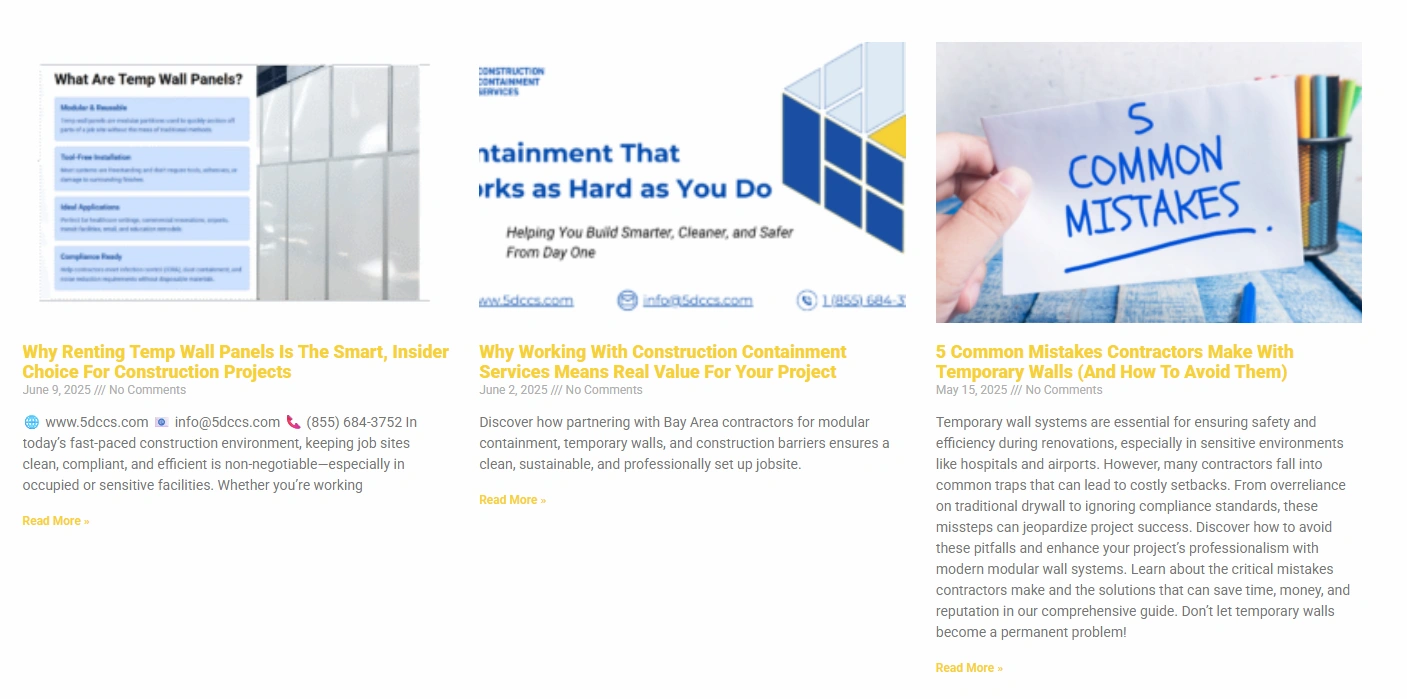 5DCCS construction containment blog