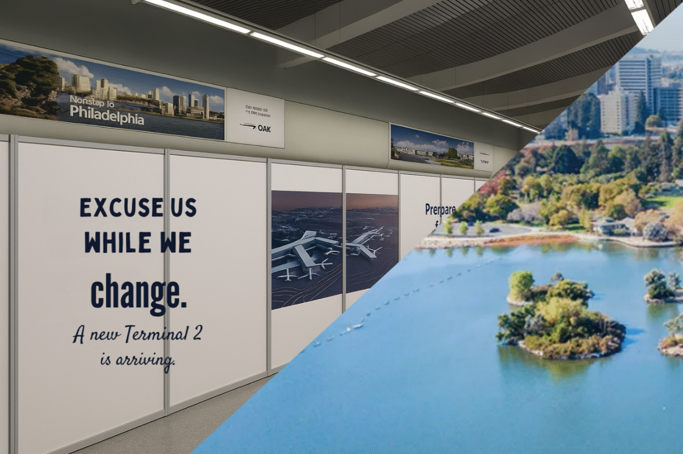 5DCCS crew installing modular temporary wall containment system in an Oakland facility