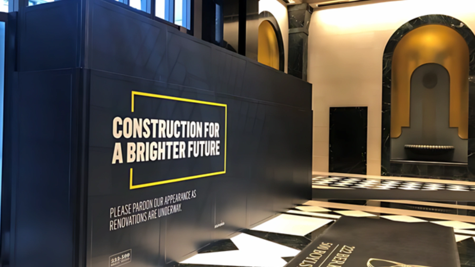 Retail Containment wrapped for Construction