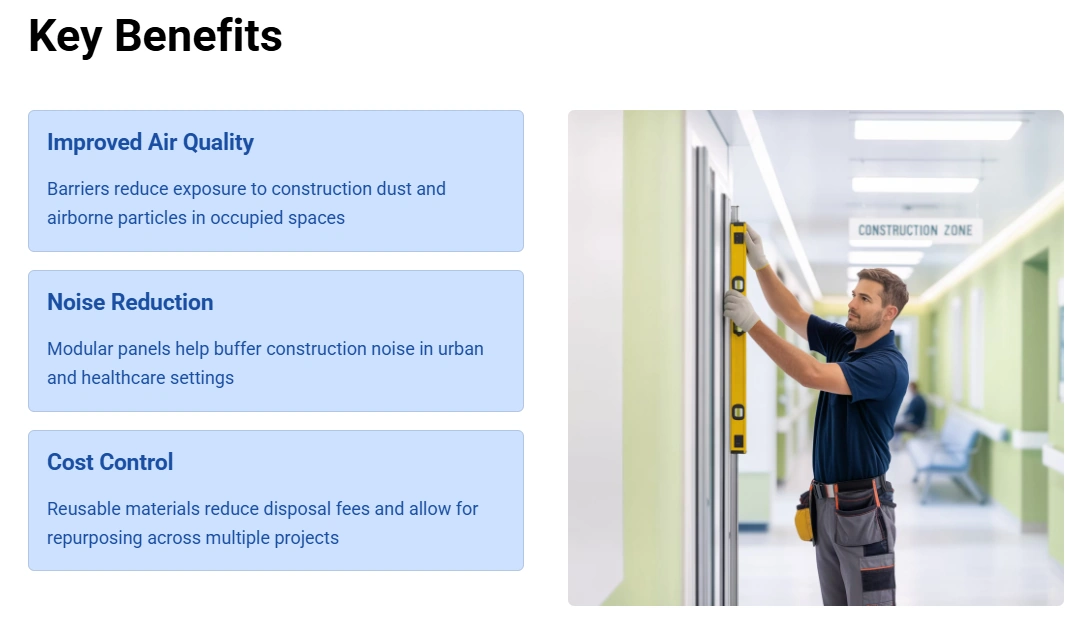 Key Benefits of Sustainable Modular Temporary Walls