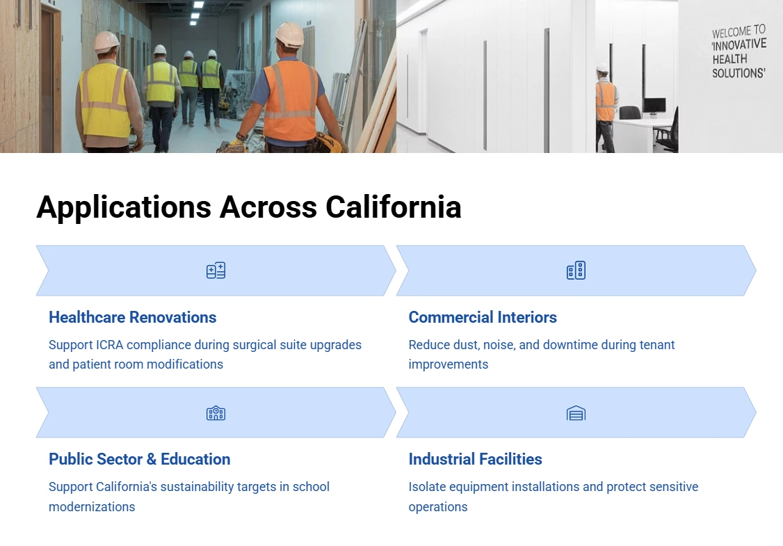 Sustainable Modular Temporary Wall Applications in California