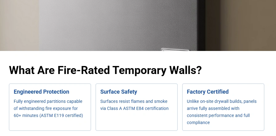 What Are Fire-Rated Temporary Walls