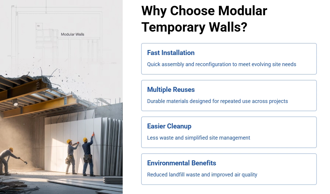 Why Choose Sustainable Modular Temporary Walls