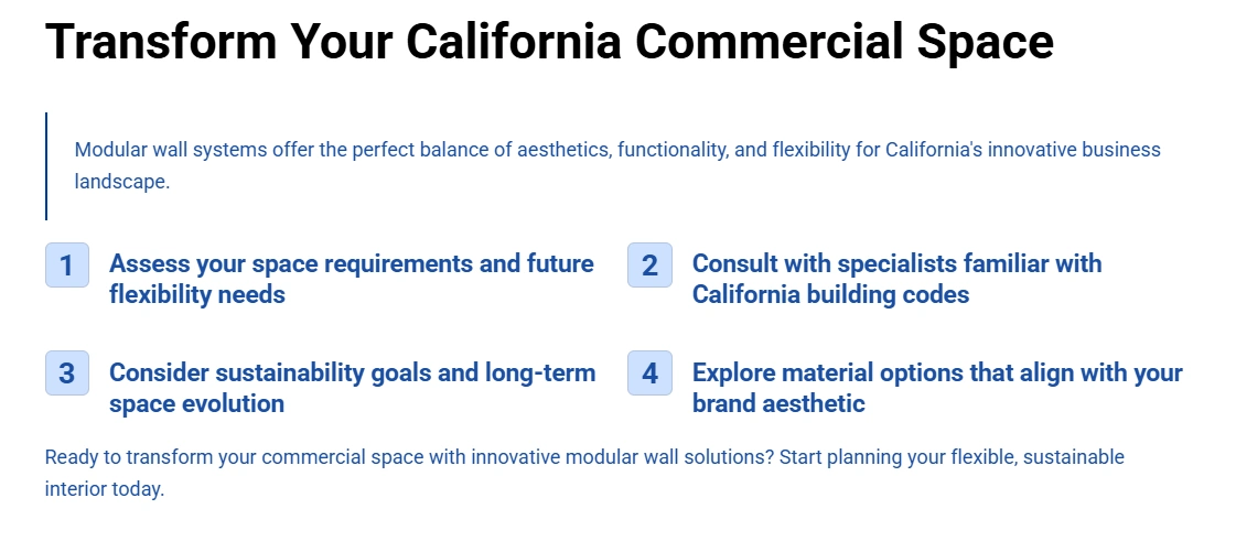 Transform Your California Commercial Space with Modular Temporary Walls