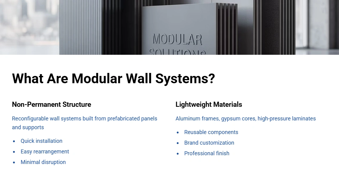 What are Examples of Modular Wall Systems
