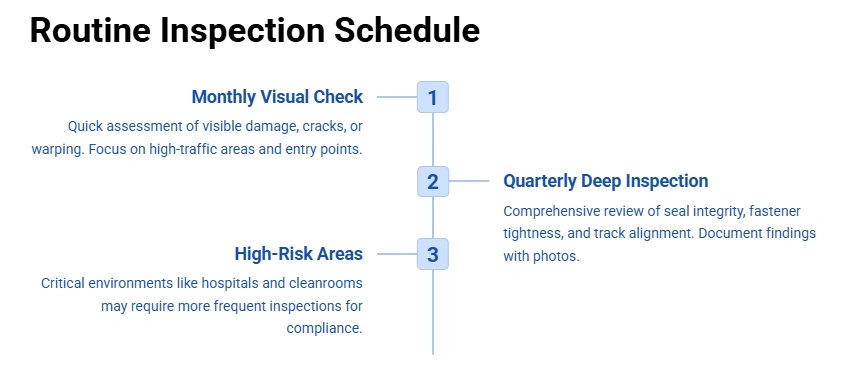 Routine Modular Temporary Wall Inspection Schedule