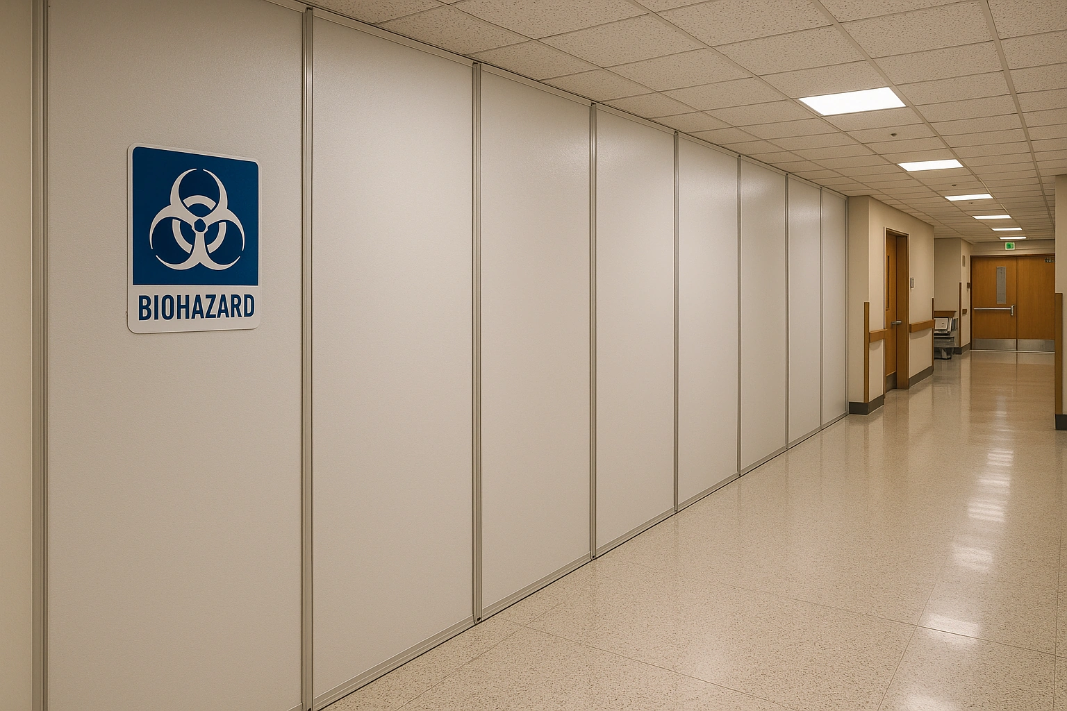 Temp Walls Protecting Biohazard