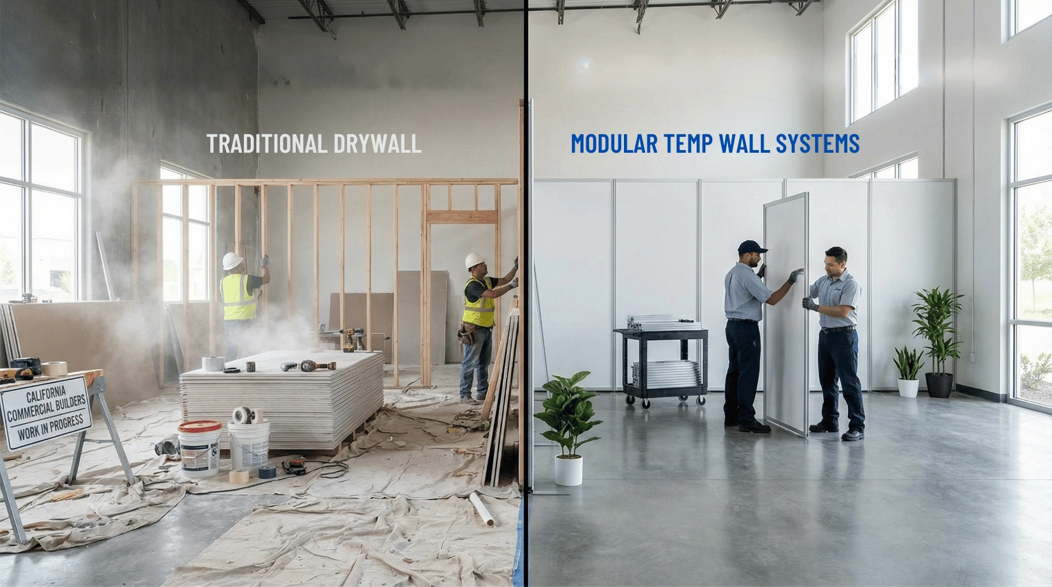 Drywall Vs Temp Wall