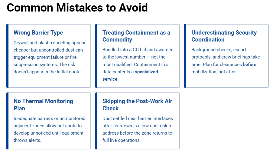 Common Mistakes to Avoid While Containing a Data Center