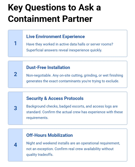 Key Questions to Ask a Data Center Containment Partner