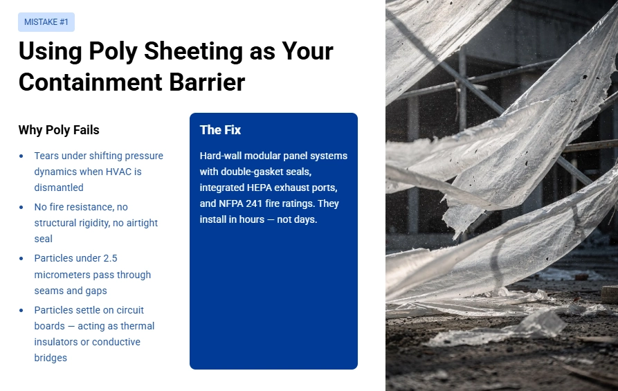 Mistake of Using Poly Sheeting as Your Containment Barrier