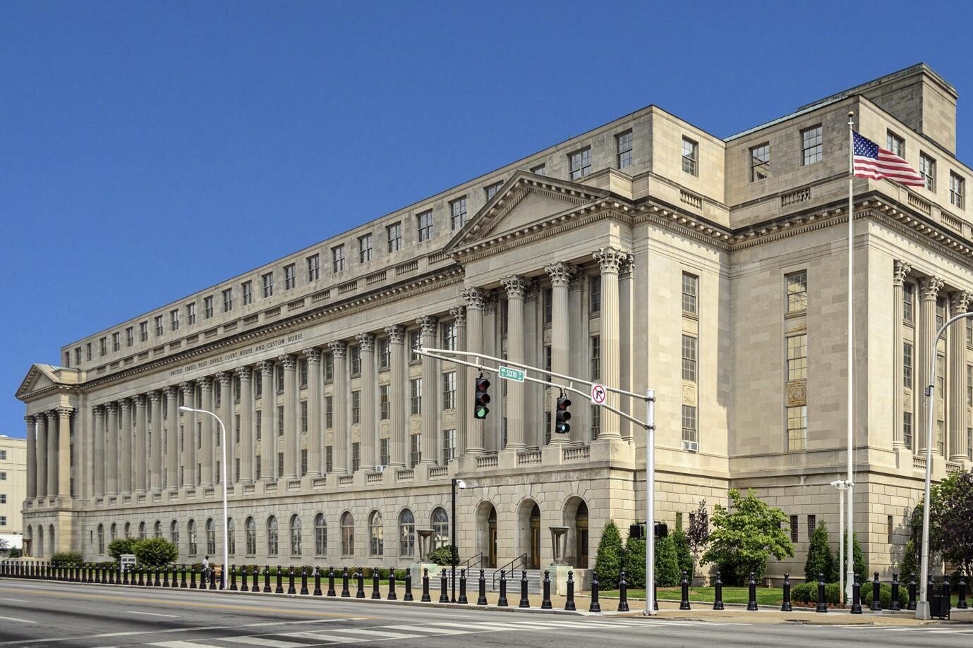 Federal courthouse building — GSA-managed facility requiring containment during renovation
