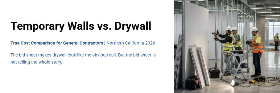Temporary Walls Vs Drywall